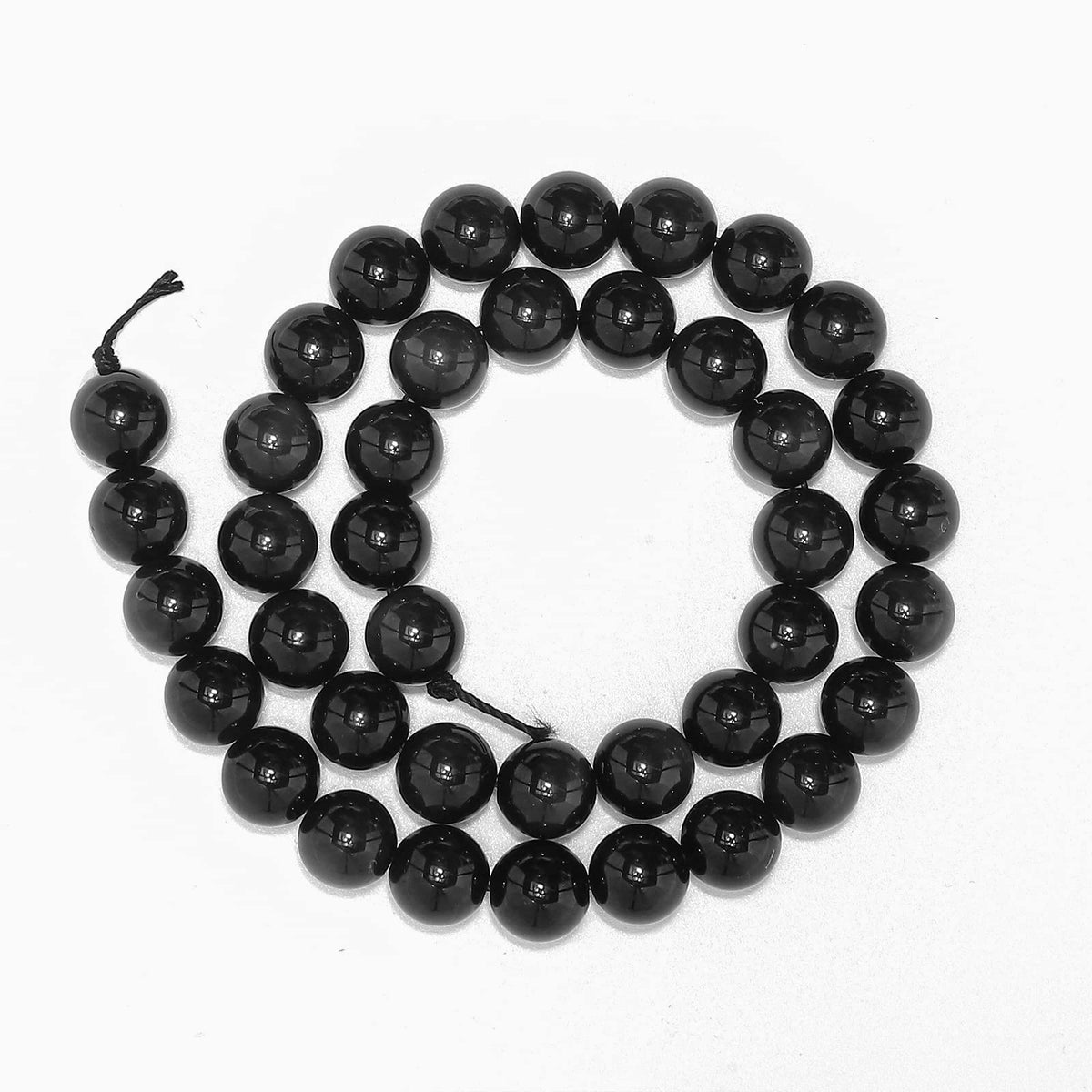 60pcs 6mm Natural Black Onyx Agate Gemstone Beads Energy Healing Crystal Round Loose Stone Beads for Jewelry Making, DIY Bracelets Necklaces