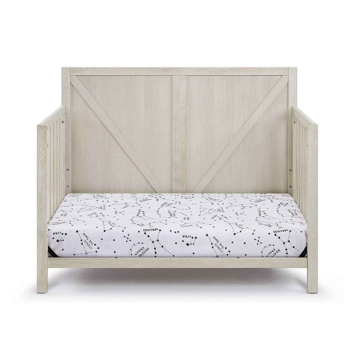 Suite Bebe Barnside 4-in-1 Convertible Baby Crib in Washed Gray