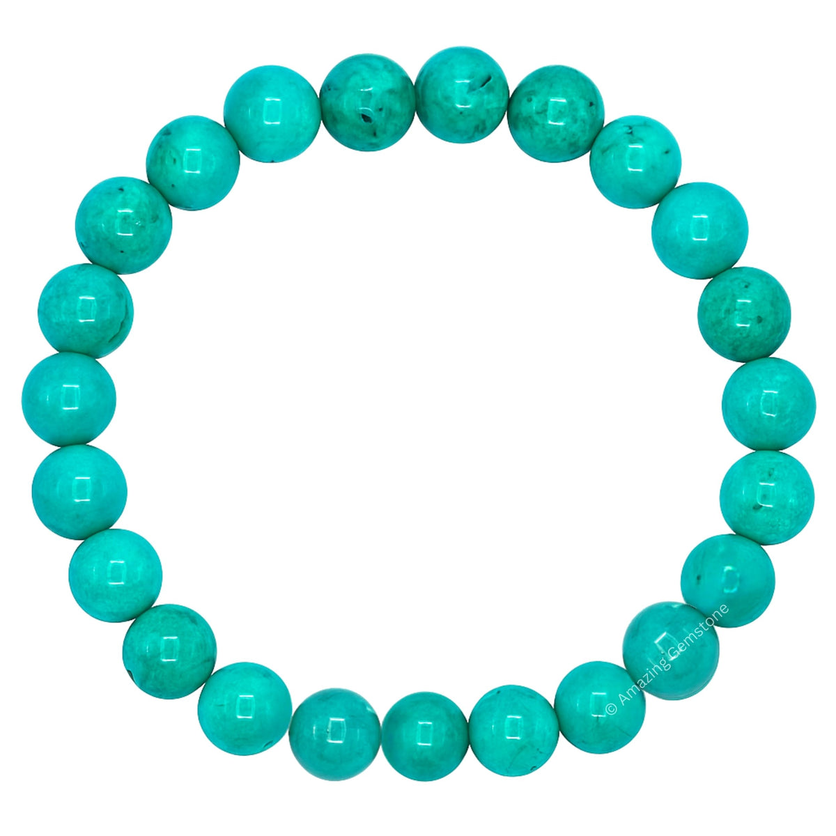 Amazing Gemstone Crystal Bracelet for Women Men's Gifts - Protection Healing Crystal Bracelet - 8mm Gemstone Beaded Stretchable Bracelet Pulseras Para Hombres Mujer Stocking Stuffers Mothers Day Gift (Turquoise (Stabilized))