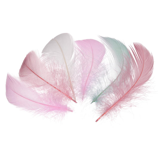uxcell 300 Pcs Morandi Mix Craft Feathers, 2-4 Inch Colored Feathers for Crafting, Fluffy Feather Bulk for DIY Crafts, Dream Catcher Supplies, Wedding Party Decoration