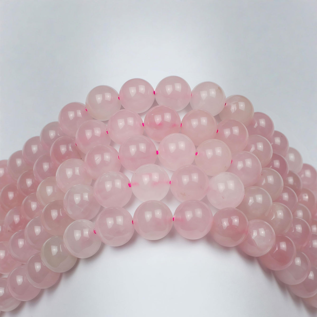 MJDCB 7A Pure Natural Rose Quartz Beads Round Loose Beads for Jewelry Making DIY Bracelet 15" (10mm)