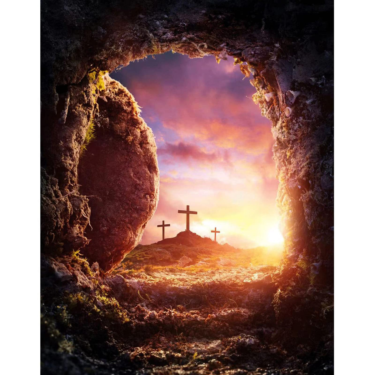 Jethami Diamond Painting Kits for Adults,Jesus Religious Christ Cross Diamond Art Kits for Adults Beginners 14x18 in