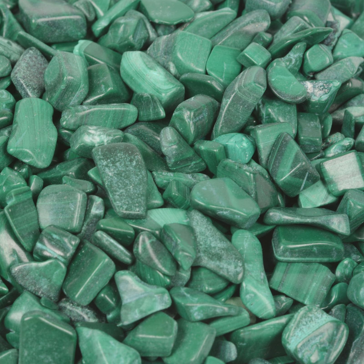 Natural Malachite Polished Chips Crushed Tumbled Stone Crystal Healing Embellishments 100 grams