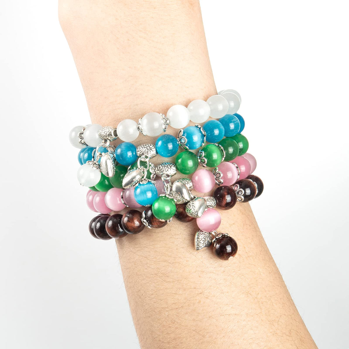 MEHUK Natural Stretch Gemstone Bracelet Healing Stone Beaded Bracelets for Women Men Gifts (Unisex)