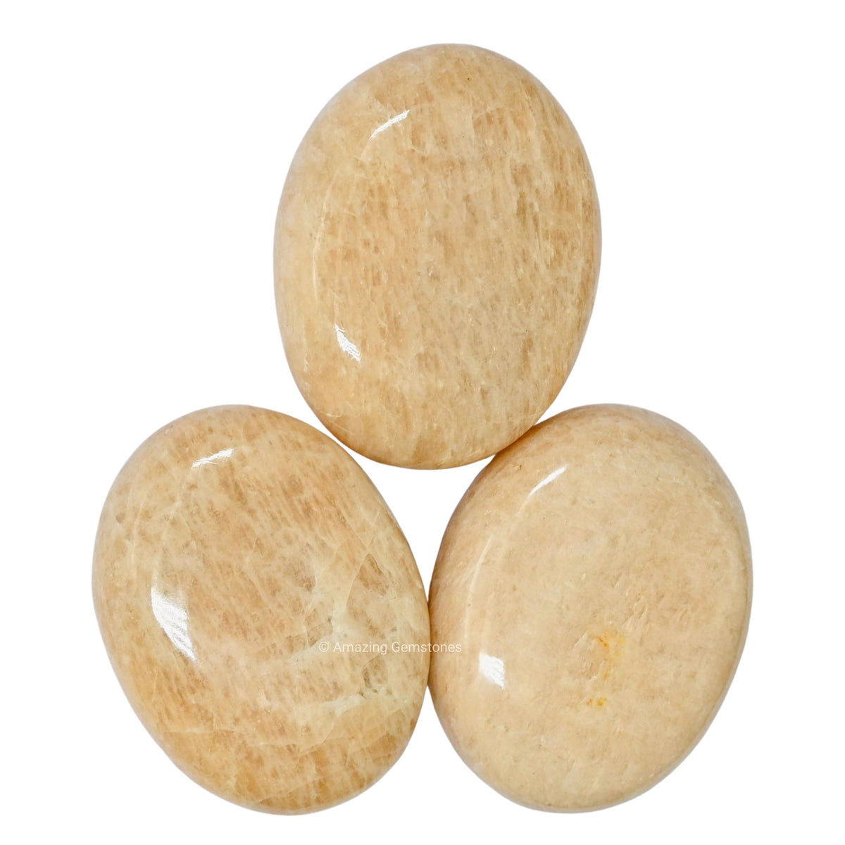 Cream Moonstone Crystals and Healing Stones - Large Palm Stone Crystals Piedra - Crystal for Good Luck, Positive Energy, Meditation - Unique Stocking Stuffers and Birthday Gifts for Women, Men