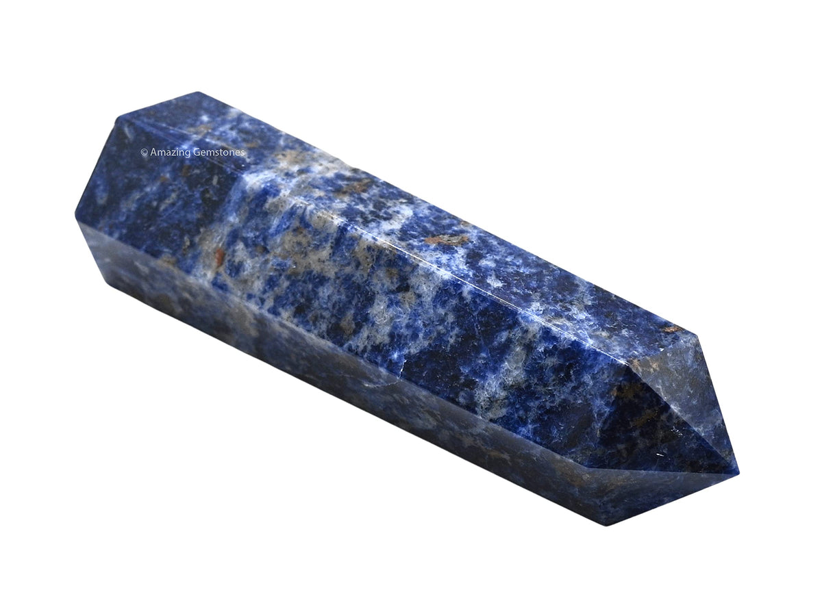 Amazing Gemstone Large Sodalite Crystal Towers ~ Natural Healing Crystal Point Obelisk for Reiki Healing and Crystal Grid (5.5 to 6 INCH)