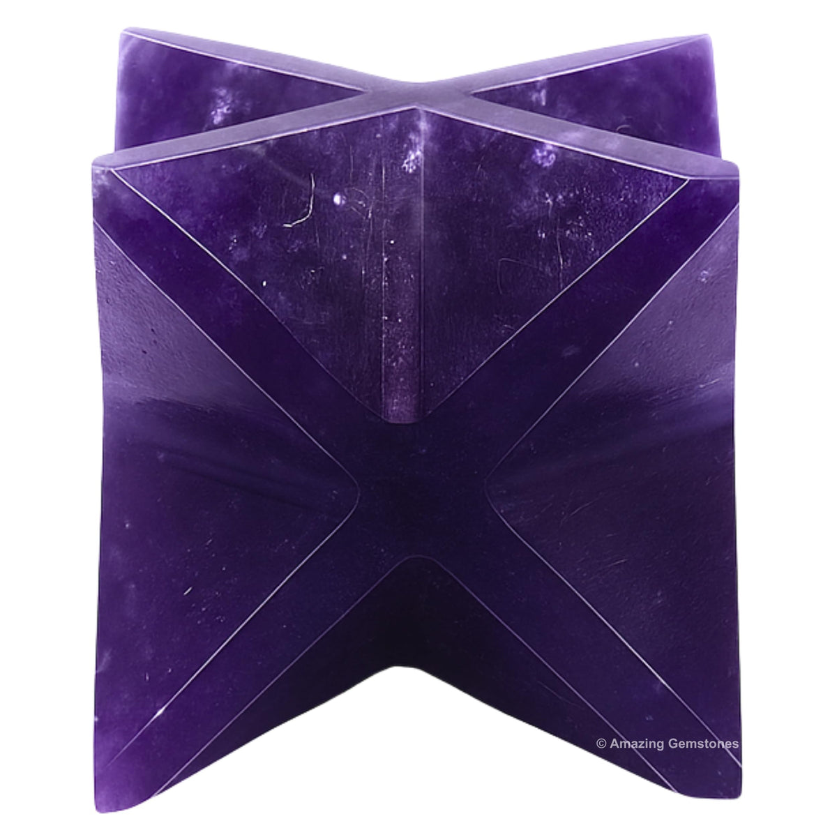 Amazing Gemstone Lepidolite Merkaba Crystal - 0.75 Inches Metaphysical Merkaba Star for Meditation - Energetic Tetrahedron Crystal and Healing Stones for Spiritual Growth and Healing (15-20mm)