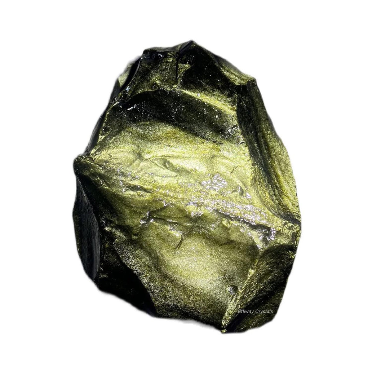 Erliway 1.25-2" Natural Golden Sheen Obsidian Raw Stone and Healing Crystals, Rough Stone for Tumbling, Cabbing, Fountain Rocks, Decoration, Raw Crystal and Healing Stones for Polishing, Wicca & Reiki