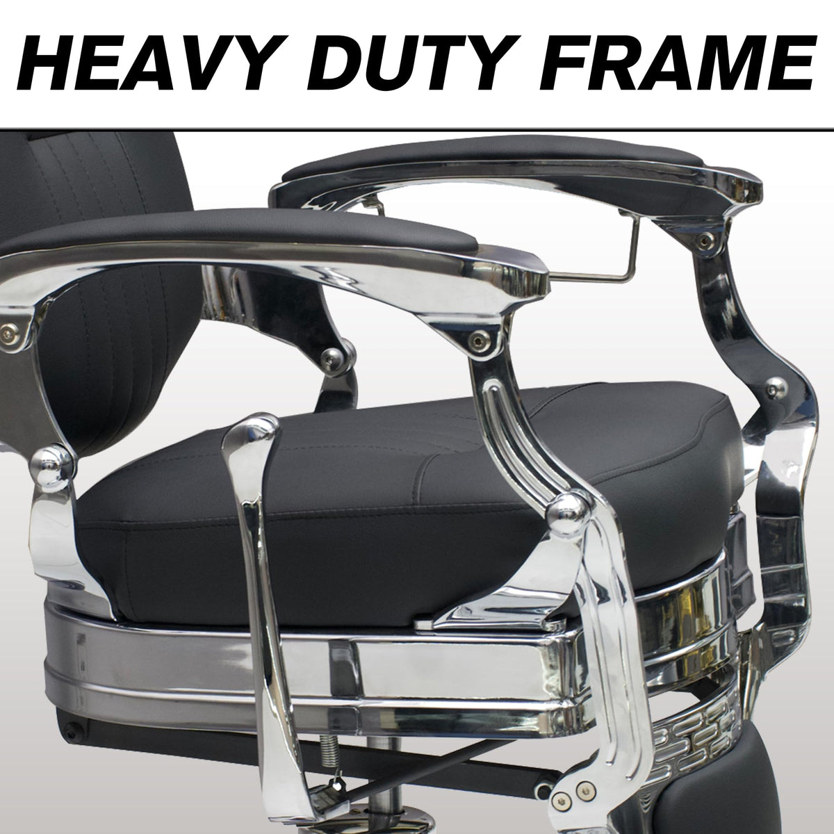 Professional Barber Chair - Hydraulic Salon & Tattoo Chair, 550lb Capacity, 360° Swivel & 160° Recline, Adjustable Headrest (Vintage Silver)