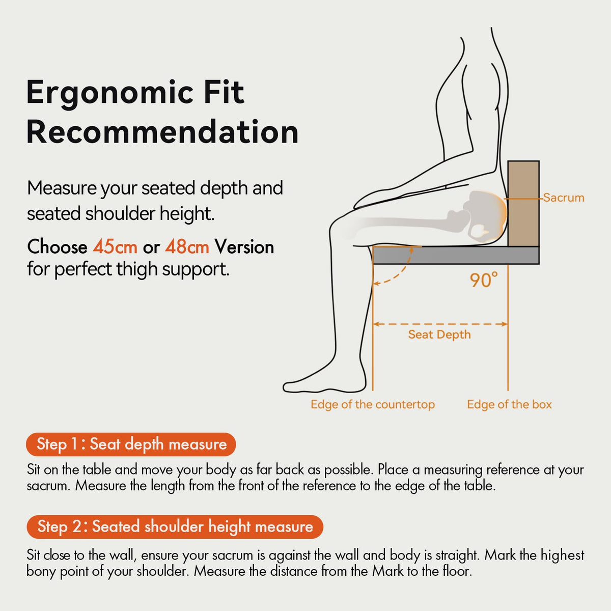 LiberNovo Dynamic Ergonomic Desk Chair + StepSync Footrest Bundle - Comfy Home Office Chair with Adaptive Lumbar Support, 160° Recline & Built-in Spine Stretch, Gray+45cm