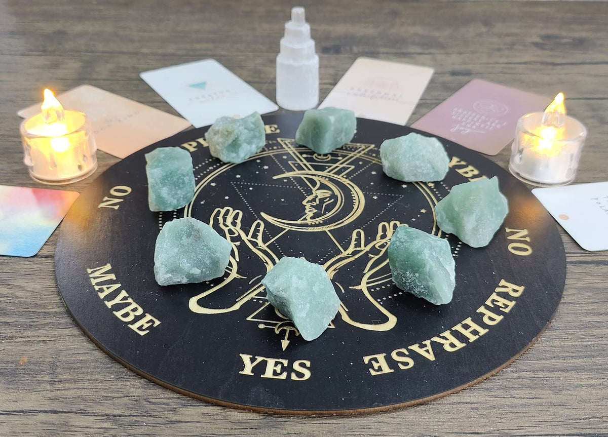 MAIBAOTA Natural Green Aventurine Crystals Bulk Raw Healing Crystal Stones 1" Raw Rough Gemstones Rocks for Tumbling Polishing Cutting Reiki Witch Quartz Crystals