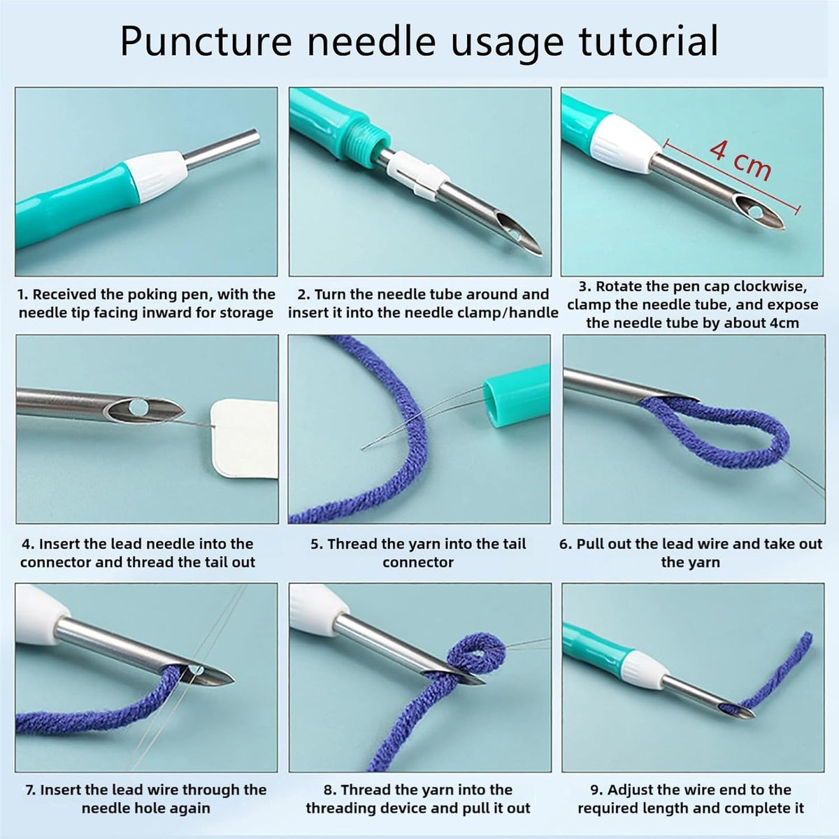 Punch Needle Kit for Beginners, Punch Stitching Kit for Adults, Needle Punch Kits for Adults, Snow and Birds Embroidery Set for DIY Art Crafts
