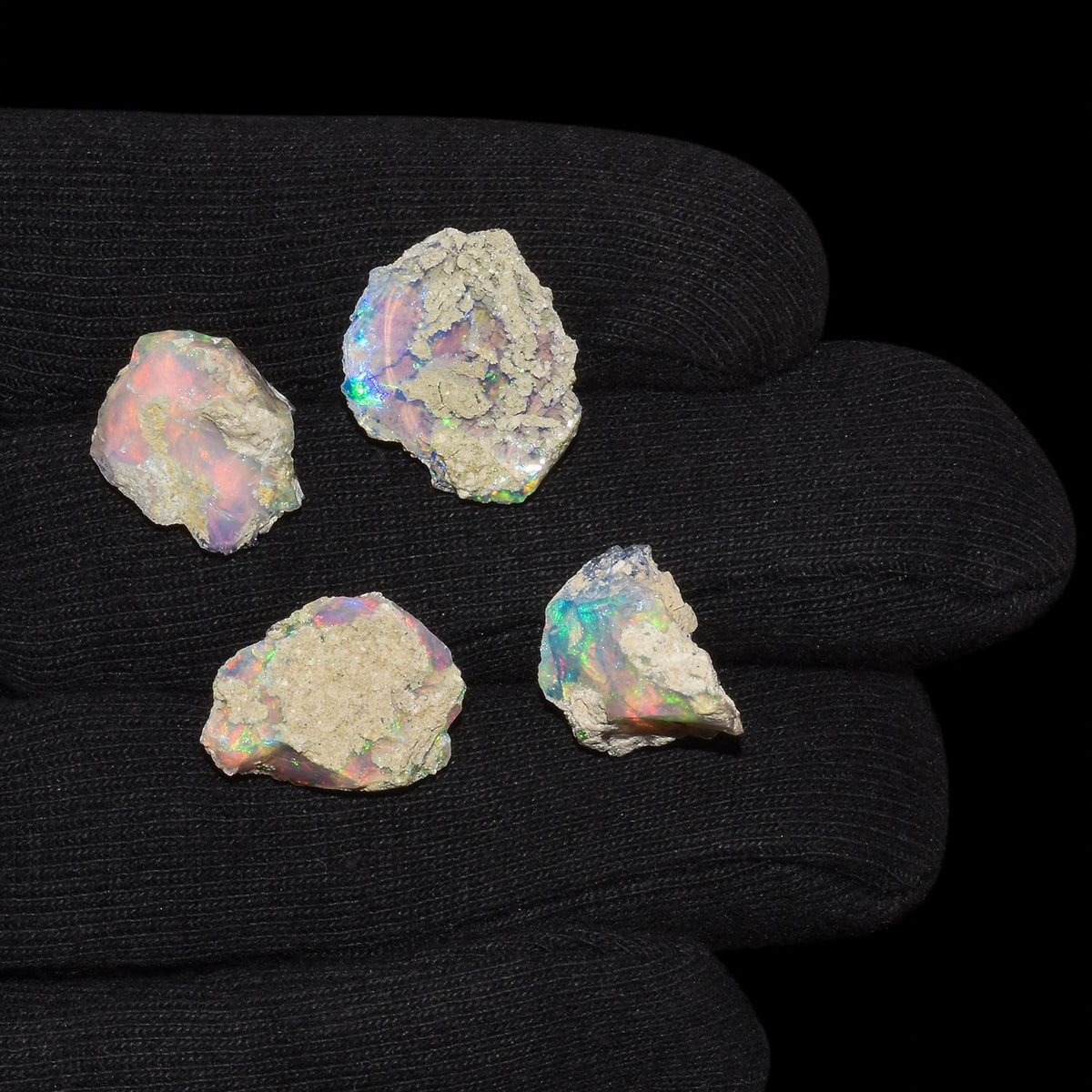 QNAVIC 25 Carat AA+ Natural Raw Ethiopian Fire Opal Rough Gemstone Crystals, Chakra Healing Energy Stones, October Birthstone, Jewelry Making Supplies, DIY Gifts Art Crafts, Wire Wrapping Stones