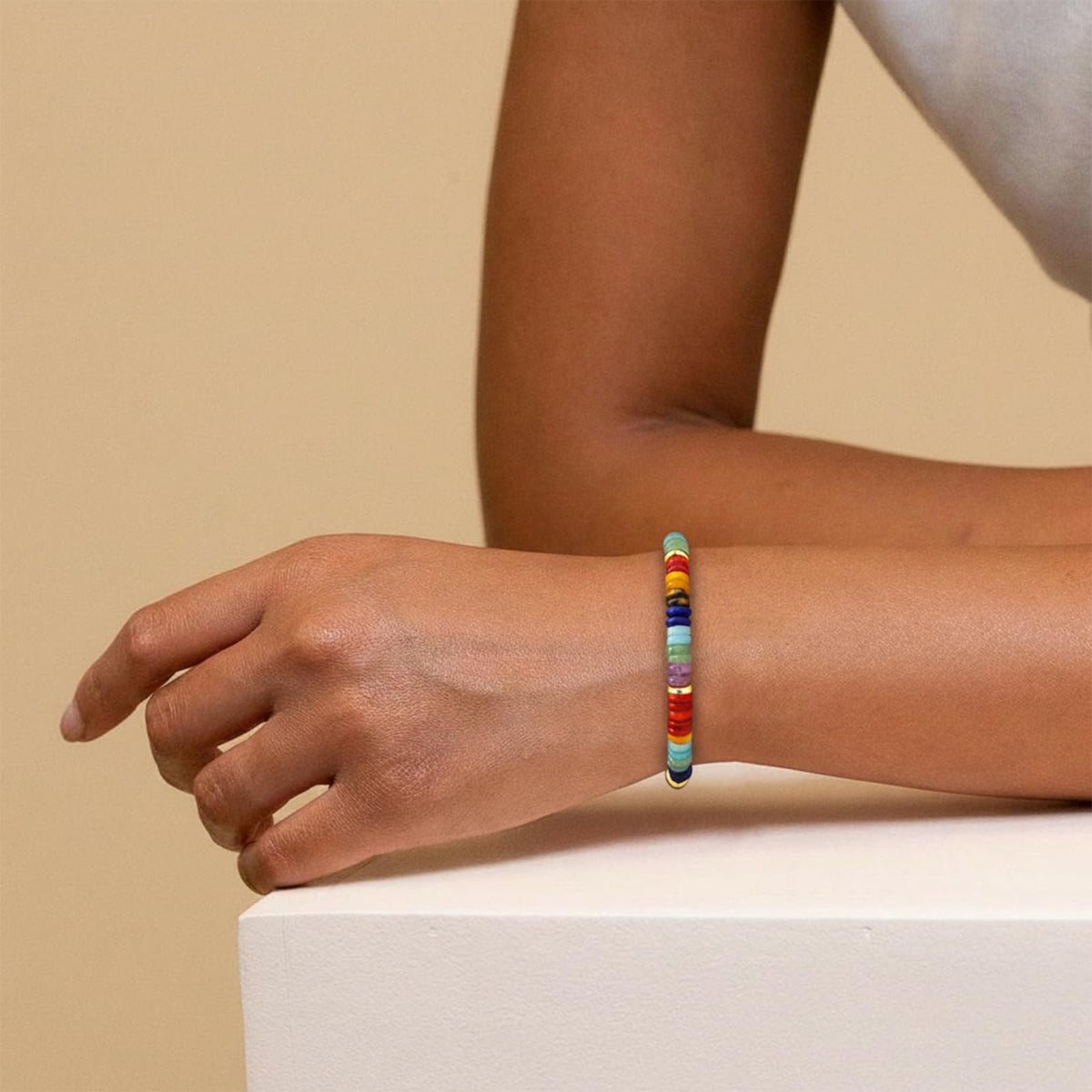 Korotho Chakra Bracelet for Women, Crystals and Healing Stones Crystal Bracelet Anxiety Relief Items Gifts 7 Chakra Bracelets Pulseras Para Mujer Spiritual Bracelets for Women Trendy