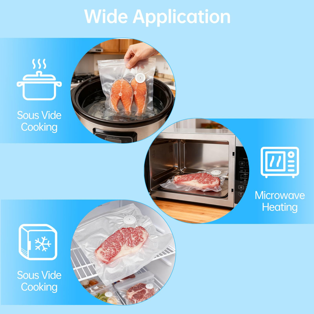 Vacuum Sealer Bags Compatible with Chef Preserve,10PCS Reusable Food Grade And Leak-Proof Storage Bags,Clear,5pcs (10.24 * 11.02 in),5pcs(10.24 * 13.39 in)