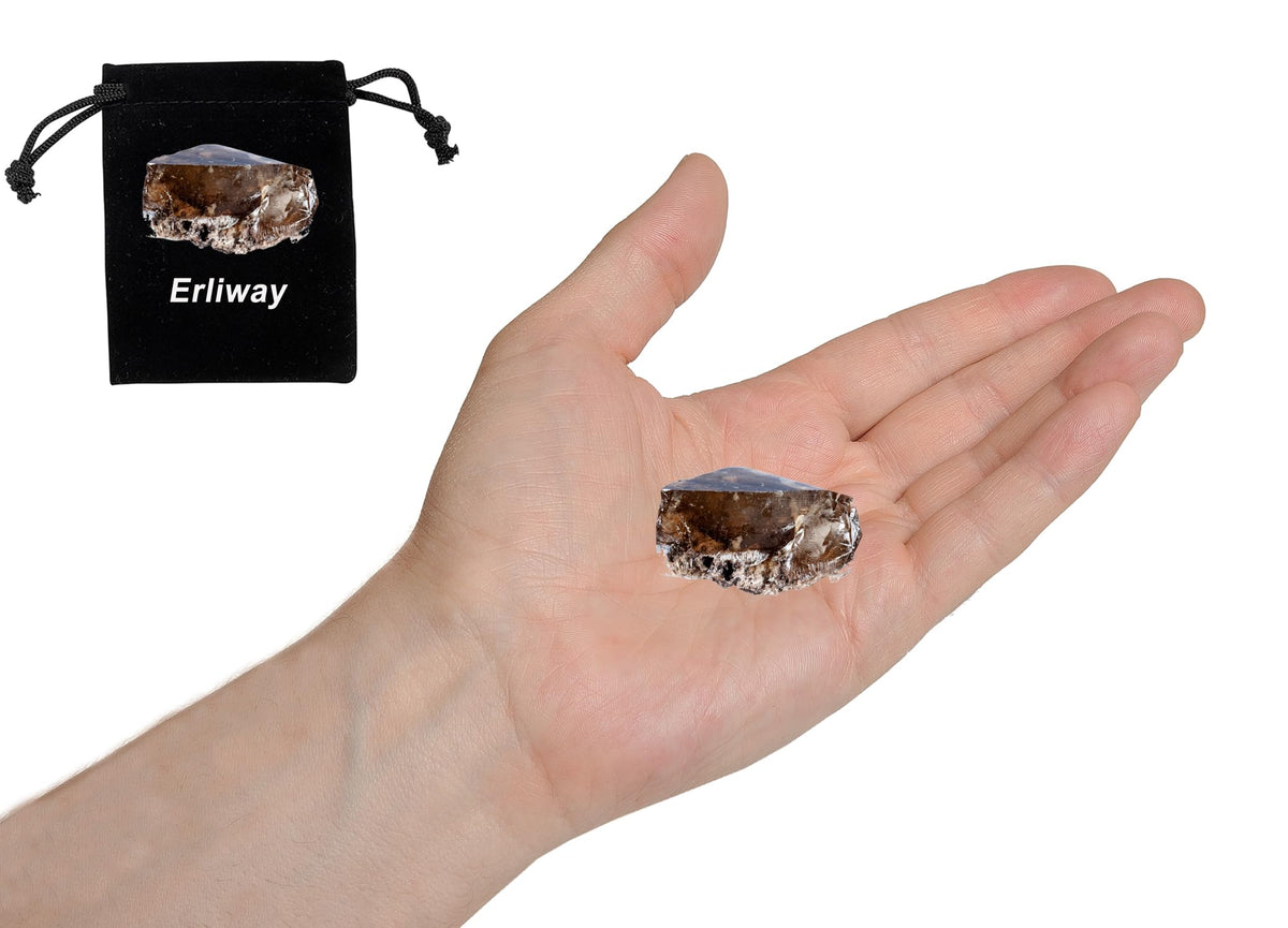 Smoky Quartz Raw Crystals, Large 1.25-2.0" Healing Crystals Natural Rough Stones Crystal for Tumbling, Cabbing, Fountain Rocks, Decoration, Polishing, Wire Wrapping, Wicca & Reiki