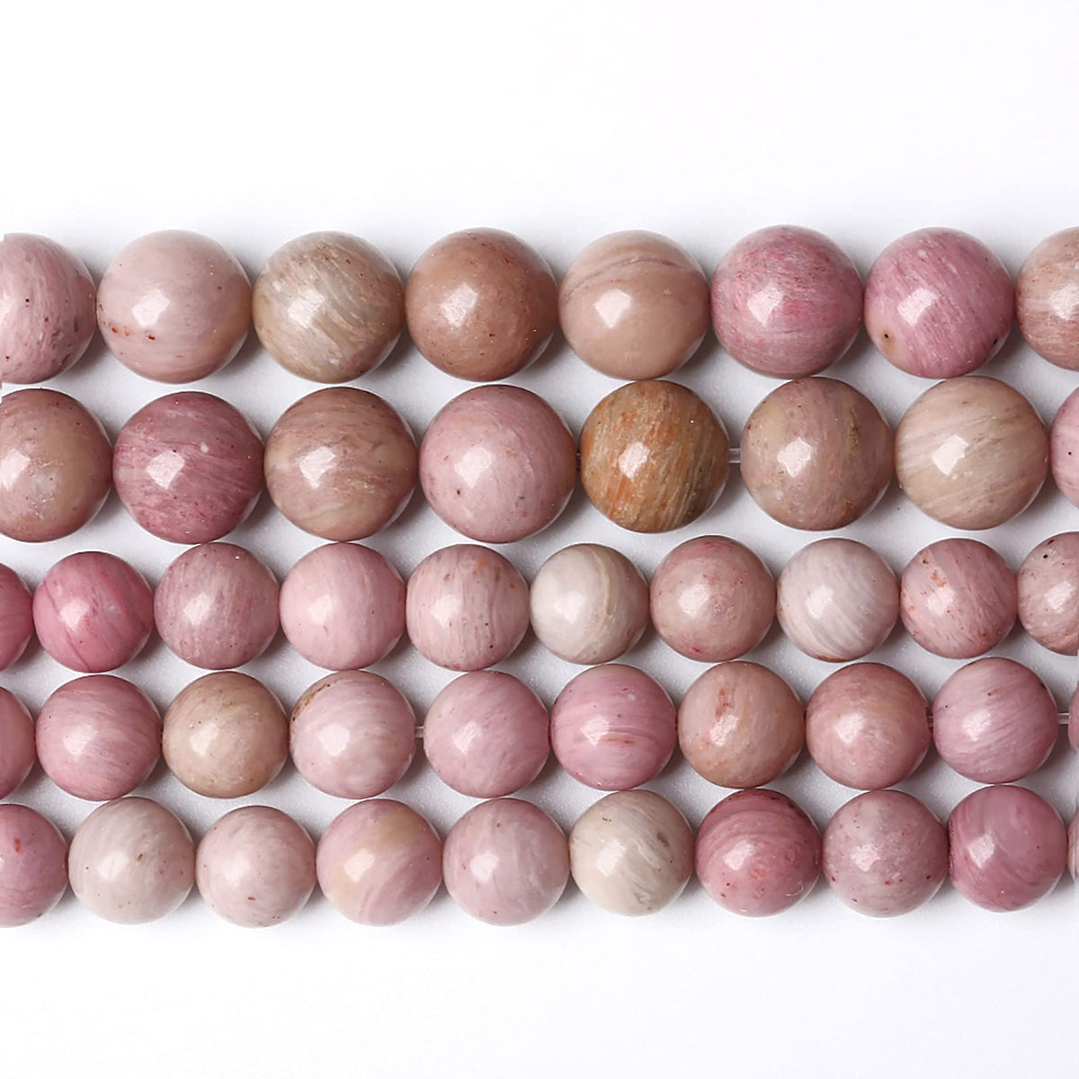 36PCS 10mm AAA Natural Pink Rhodochrosite Beads Stone Round Loose Beads for Jewelry Making DIY Bracelet Necklace 15 Inch,Energy Stone Healing Power (10mm, Rhodochrosite)