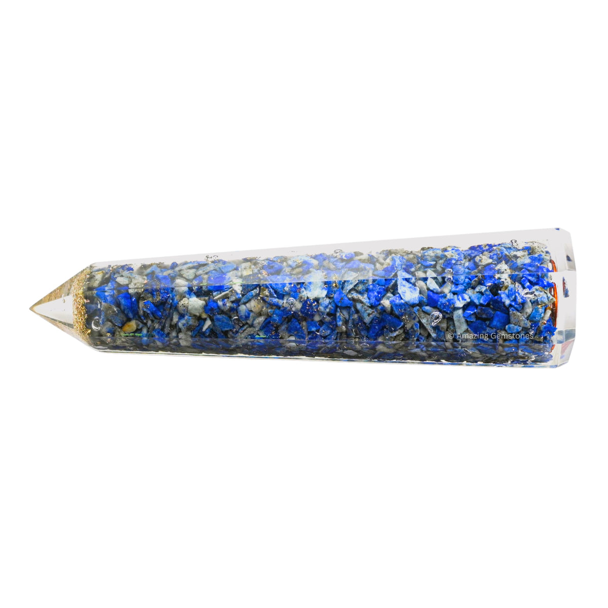 Amazing Gemstone Lapis Lazuli Orgonite Orgone Crystal Towers - Large 4.5" Orgonite Crystal Wand Obelisk Tower Point for Meditation, Crystals and Healing Stones Gift and Protection