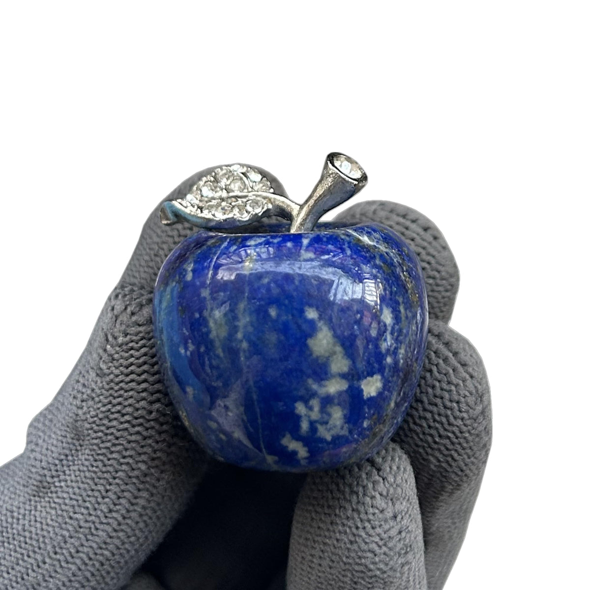 Sunshcat Natural Lapis Lazuli 1.18 Inchs Apple Crystal and Healing Stone Statues,Room Decoration Christmas Decorations Thanksgiving Gifts Office Gifts Collectibles