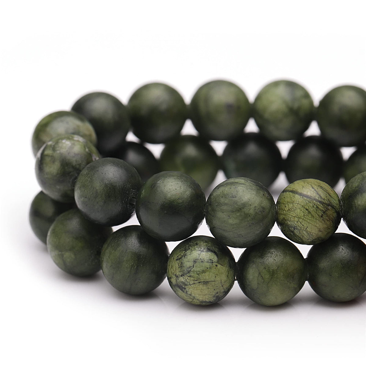 Youngbling Natural Jade Beads for Jewelry Making,8mm Green Jade Polished Round Smooth Stone Beads,Genuine Real Stone for Bracelet Necklace 15 Inch(Green Jade,8mm)