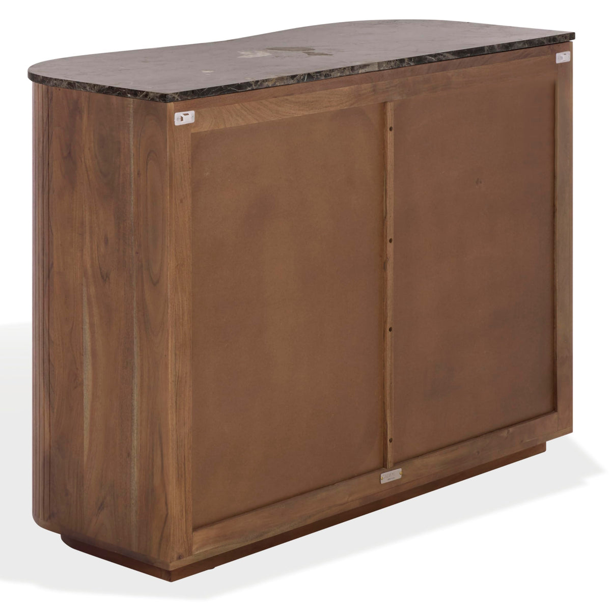 SAFAVIEH Couture Collection – Jamilah Brown 2-Door 2-Shelf Marble Top Chest, Fully Assembled (SFV5775A)