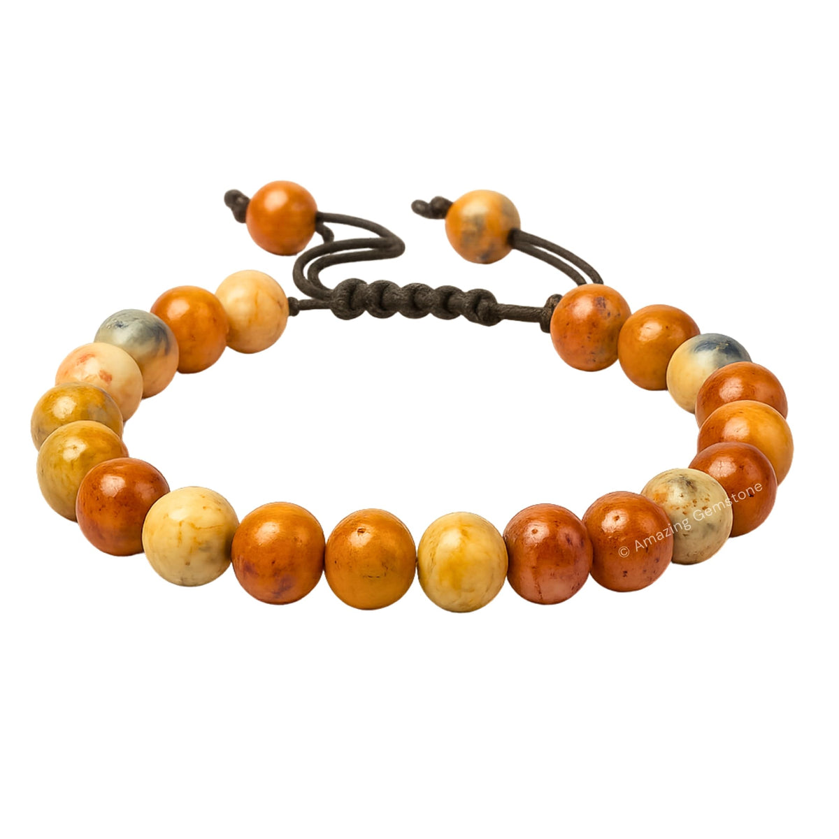 Amazing Gemstone Crazy Lace Agate Bracelet, Gifts For Men & Women - Protection Healing Crystal Bracelet - 8mm Gemstone Beaded Adjustable Bracelet, Pulseras Para Hombres Mujer Stocking Stuffers