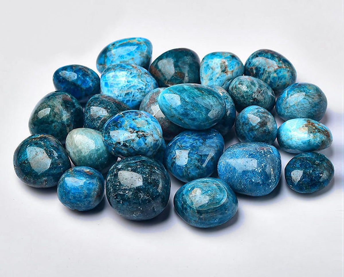 Erliway Apatite Healing Crystal Stones, 1.25-2.0" Large Reiki Healing Gemstones Natural Tumbled Polished Stones for Energy Witchcraft Therapy Meditation