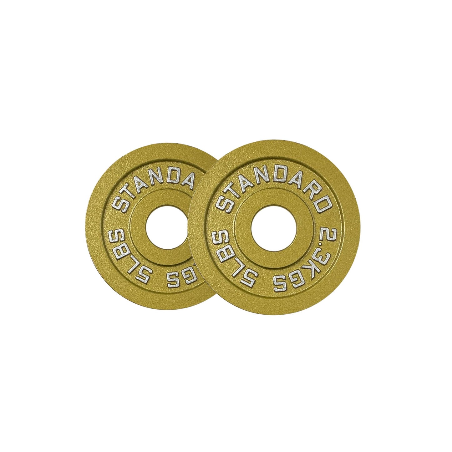 Gold Finish Olympic Steel Plates - Pairs and Sets 2 Inch Barbell Standard in Premium Gold for Weight Lifting (335lb Set)