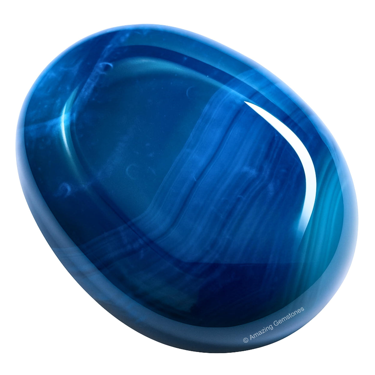 Amazing Gemstone Blue Onyx Crystals and Healing Stones - Large Palm Stone Crystals Piedra - Crystal for Good Luck, Balanced Positive Energy, Meditation - Unique Stocking Stuffers Gifts for Women, Men
