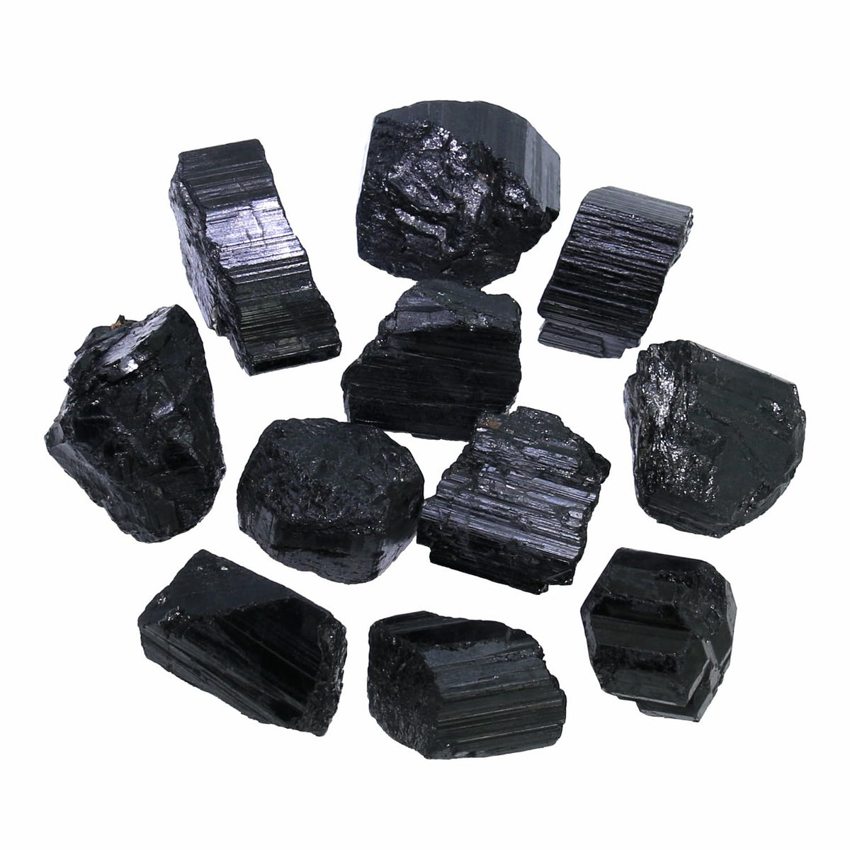 Nvzi Black Tourmaline Crystals, Bulk Crystals, Crystals and Healing Stones, Rocks for Tumbling, Amathesis Crystal, Raw Crystals Bulk, Calcite Crystal for Decoration, Wicca, Reiki, Chakra, Energy(1LB)