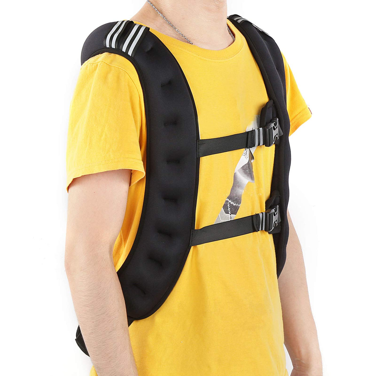 Alomejor Adjustable Weighted Vest for Strength Training - Premium Elastic Material - Widened Shoulder Straps and Comfortable Enhance Your Workout with Added Weight