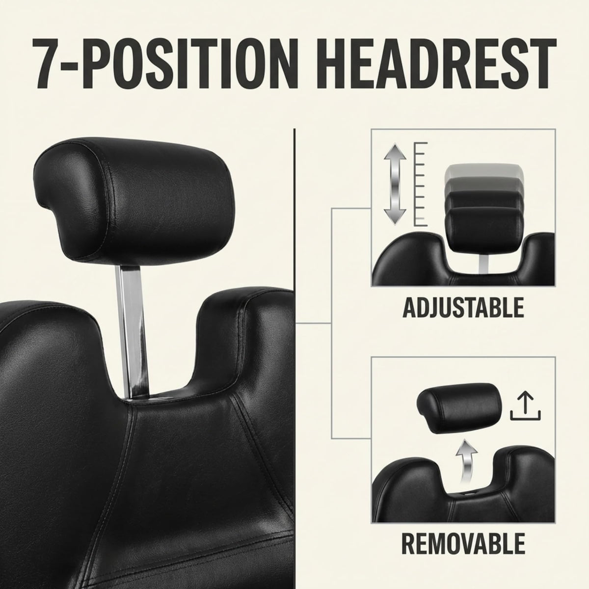 Artist hand Black All Purpose Hydraulic Recline Barber Chair Salon Beauty Styling Chair for Beauty Shop