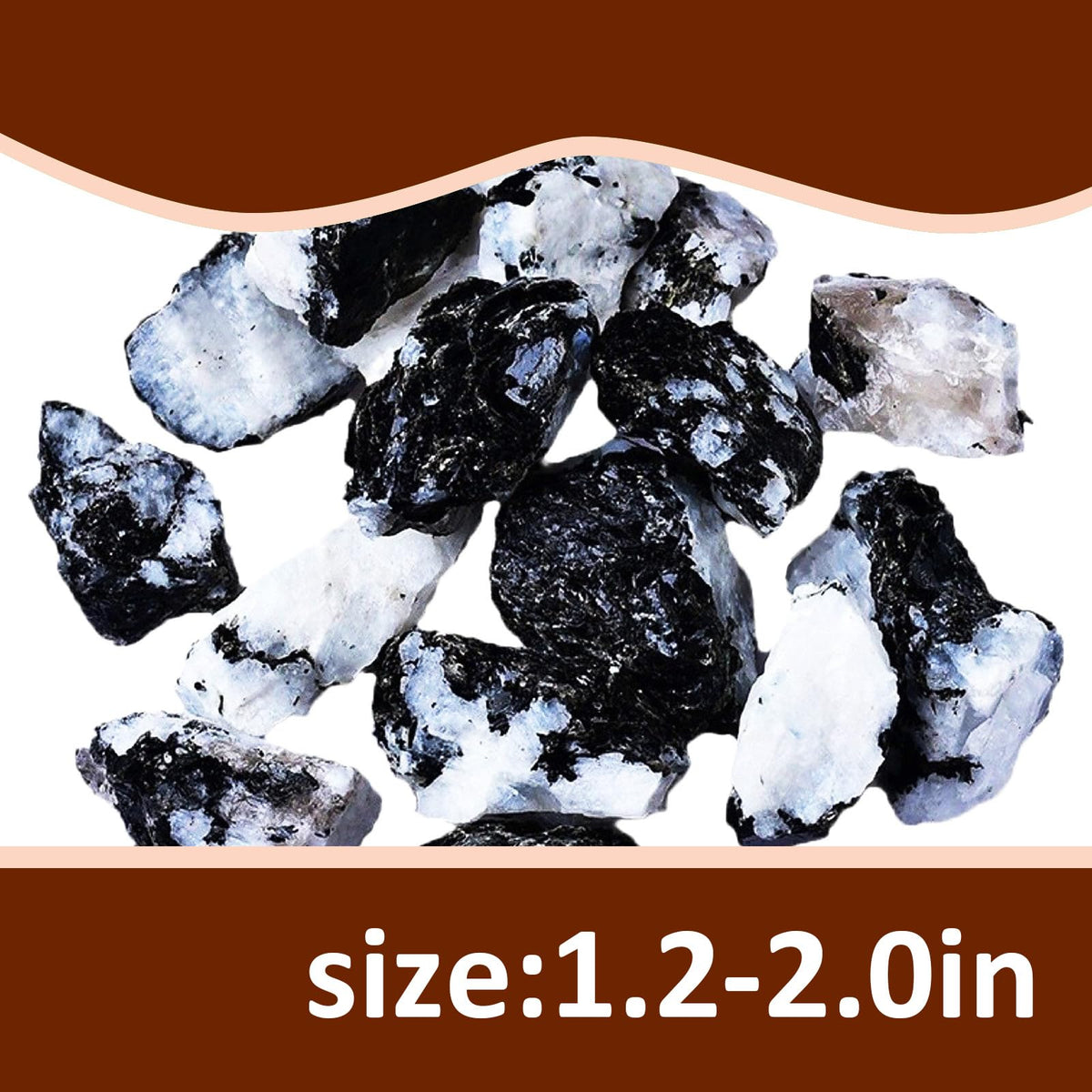 Raw Crystals, Large 1.2-2.0" Healing Crystal Natural Rough Stones for Intuition,Chakra,Meditation,Decoration,Polishing,Energy Work (Zebra Agate, 3.5oz-1.2-2.0"raw Crystals)
