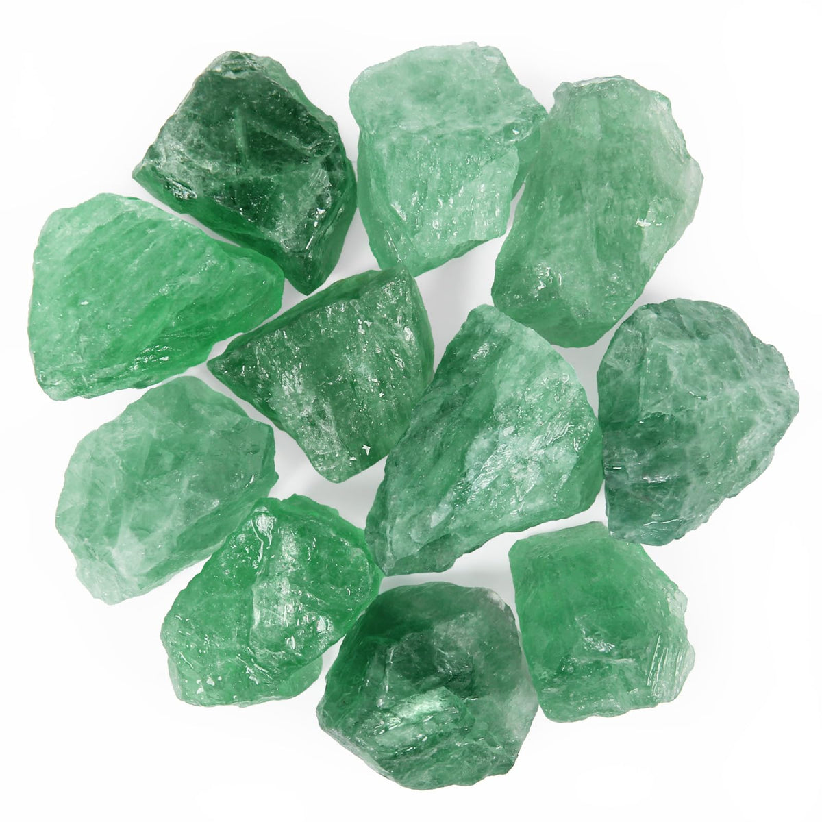 1.1lb Bulk Raw Green Fluorite Rough Crystal- Natural Green Fluorite Raw Stones Crystal for Tumbling, Cabbing, Fountain Rocks, Decoration, Polishing, Wire Wrapping, Wicca & Reiki Crystal Healing