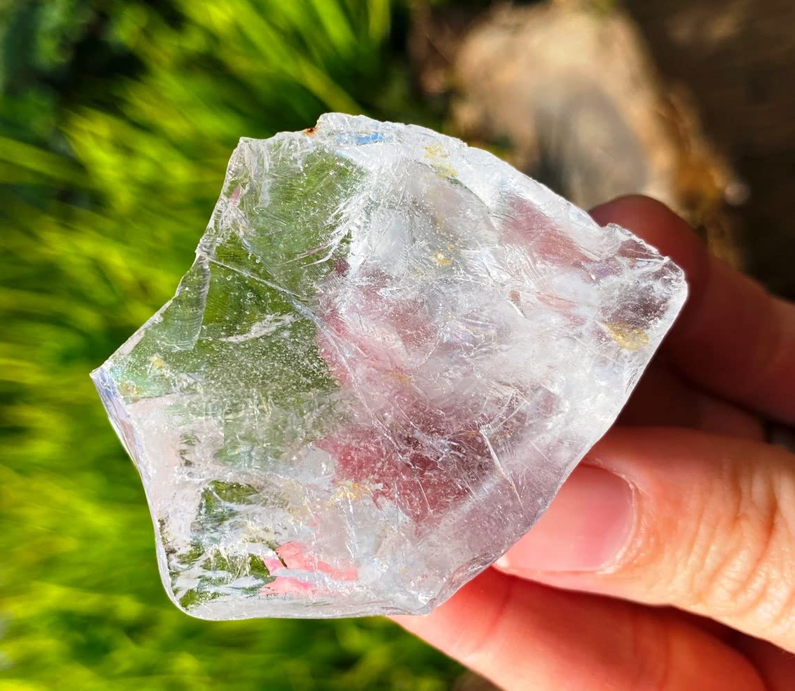 Simurg Raw Clear Crystal Stone 1lb Quartz Rough Aroma Stone for Cabbing, Tumbling, Cutting, Lapidary, Polishing, Reiki Crystal Healing