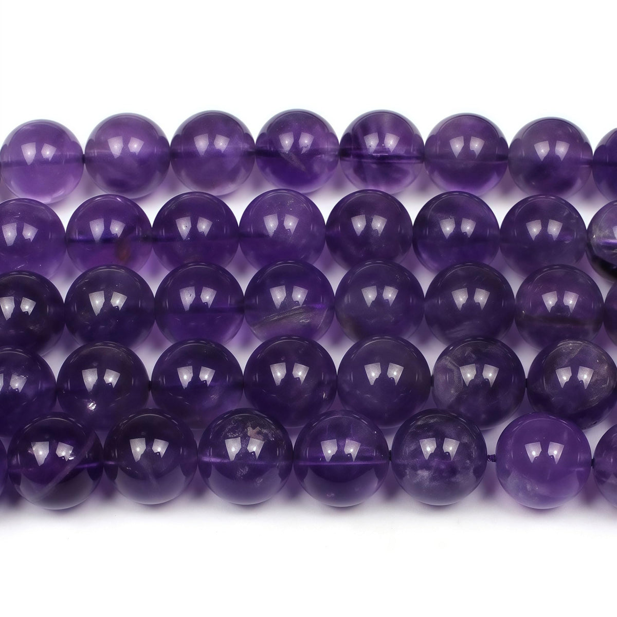 MJDCB 5A Natural South Africa Amethyst Gemstone Round Stone Beads for Jewelry Making DIY Bracelet Necklace (4mm)