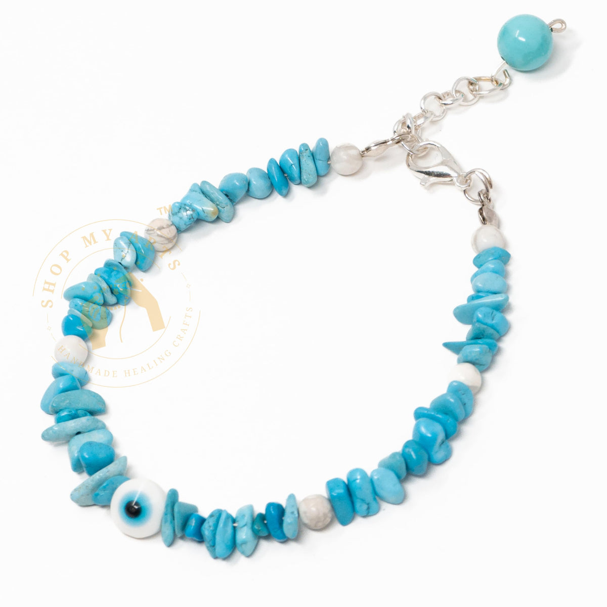 Shop My Arts Turquoise Bracelet for Women - Birthday Gifts for Women Mom with Authentic Crystals and Healing Stones