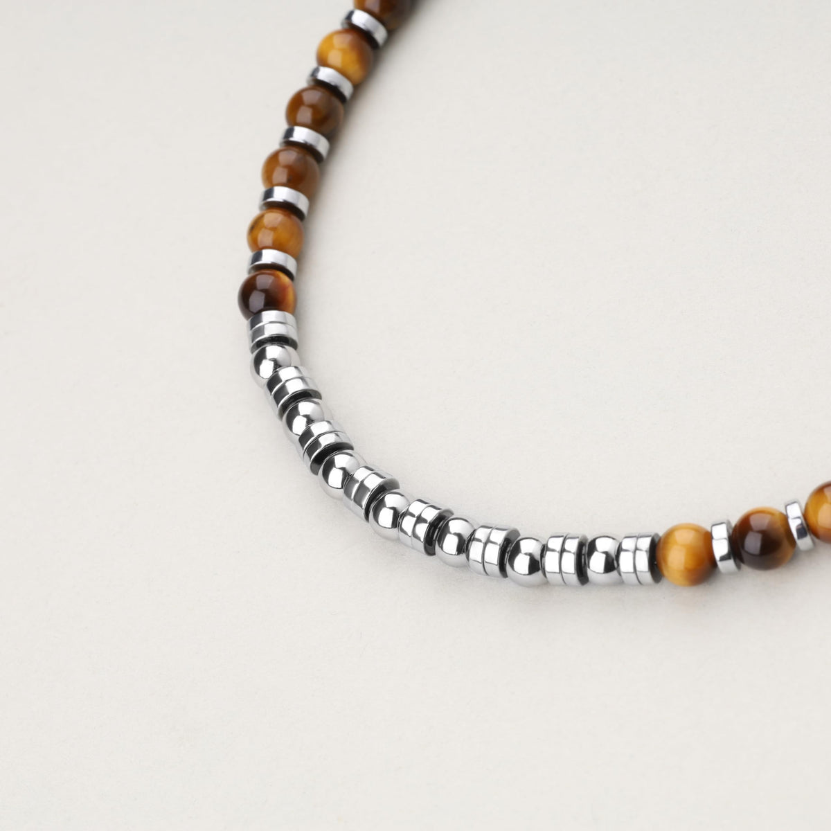 GAVU Men’s Hematite Tiger Eye Bracelet, Natural Crystal Beads Bracelet for Men