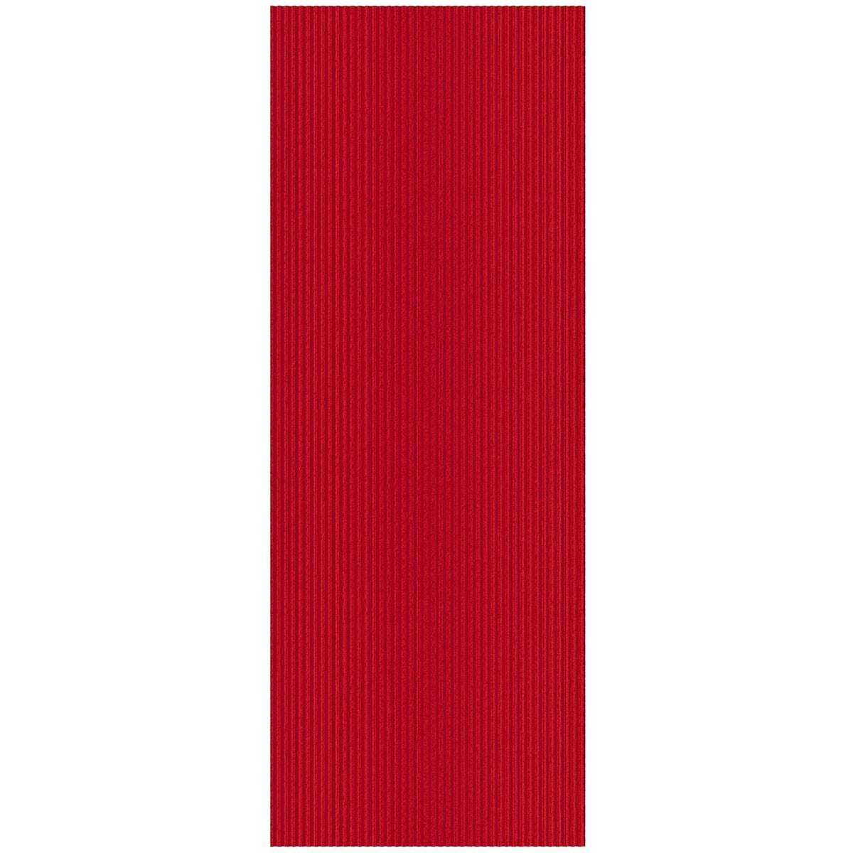Ottomanson 2'7" x 54' Hallway Runner with Scraper Pile Extra Durable Non-Slip Rug Mat for Indoor & Outdoor Use - Ideal for Kitchen, Entryway, Patio & Garage - High-Traffic Carpet, Red