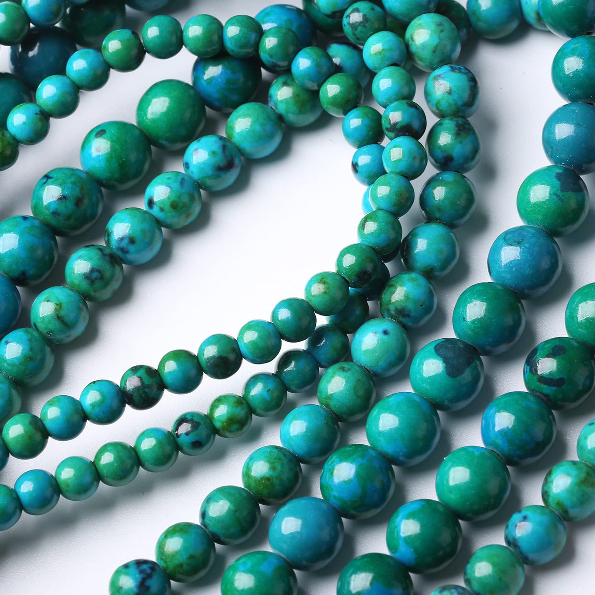 36PCS 10MM Natural Phoenix Stone Beads Round Loose Stone Beads for Jewelry Making DIY Energy Stone Healing Power Bracelet 15"