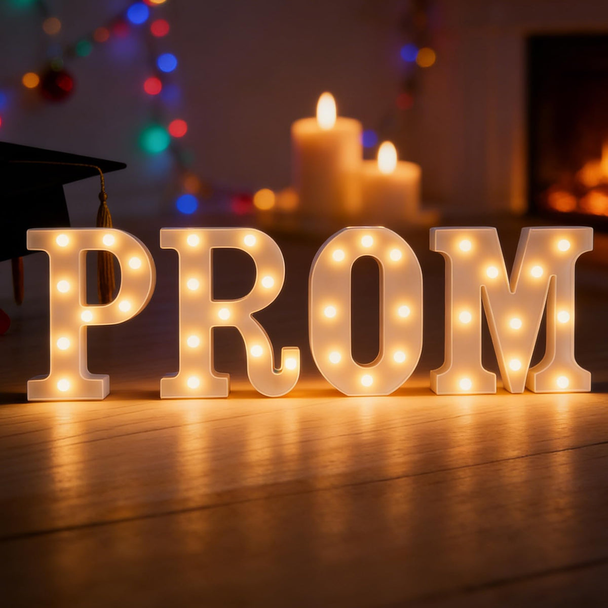 CDIXlmuz Prom LED Marquee Sign Light Up Letters, LED Prom Sign Marquee Letters Lights, White Letter Lights for Graduation Decorations, Class of 2026 Light Up for High School College Graduation Party