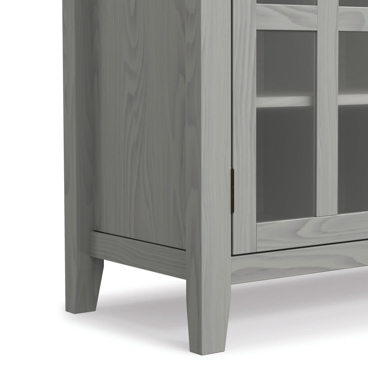 SIMPLIHOME Artisan TV Stand - 53 inch Wide Solid Wood Tall Media Console in Fog Grey, Contemporary Entertainment Center for Living Room for TVs up to 60 Inches with Drawers and Cable Management