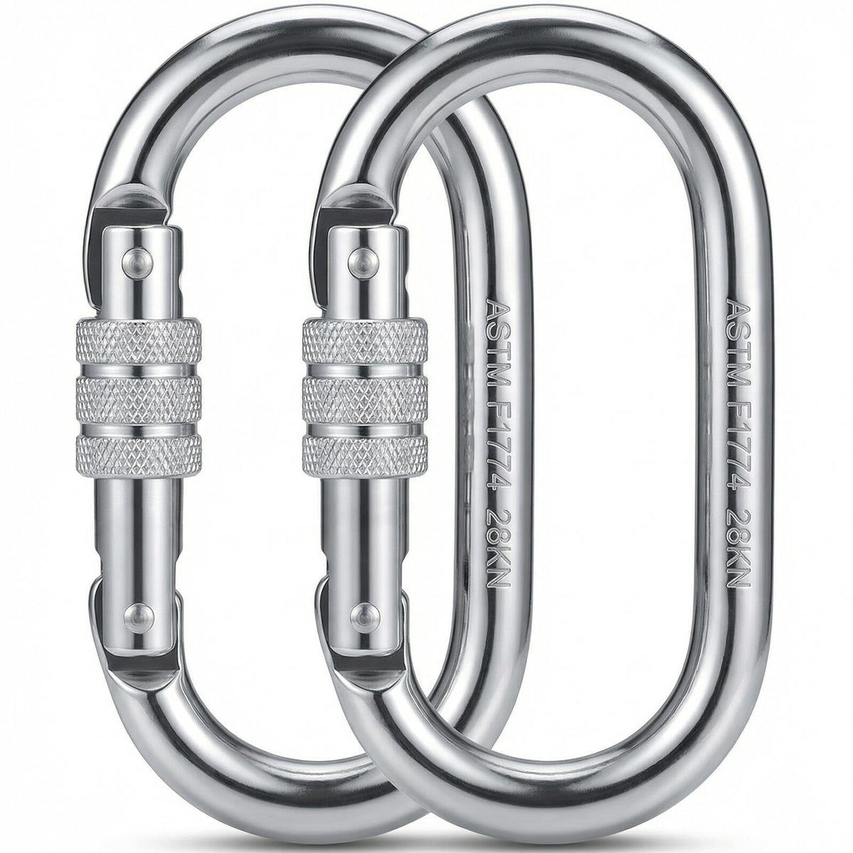 Heavy Duty Locking Carabiner Clip - 28KN /6295lbs Oval Carabiner, 4.3" Large High Strength Alloy Steel Caribiniers for Hammocks, Rigging, Gym, Ropes