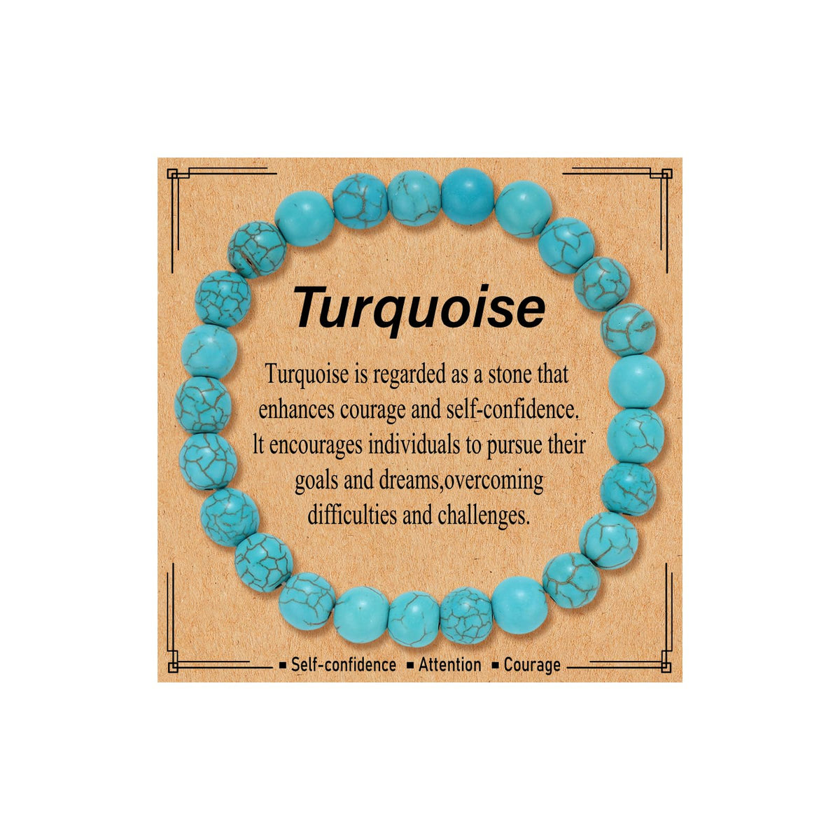 Kenailw Turquoise Bracelet for Women Turquoise Bead Bracelet Natural Stone Bracelet Turquoise Jewelry for Her Mum Daughter Birthday Gifts