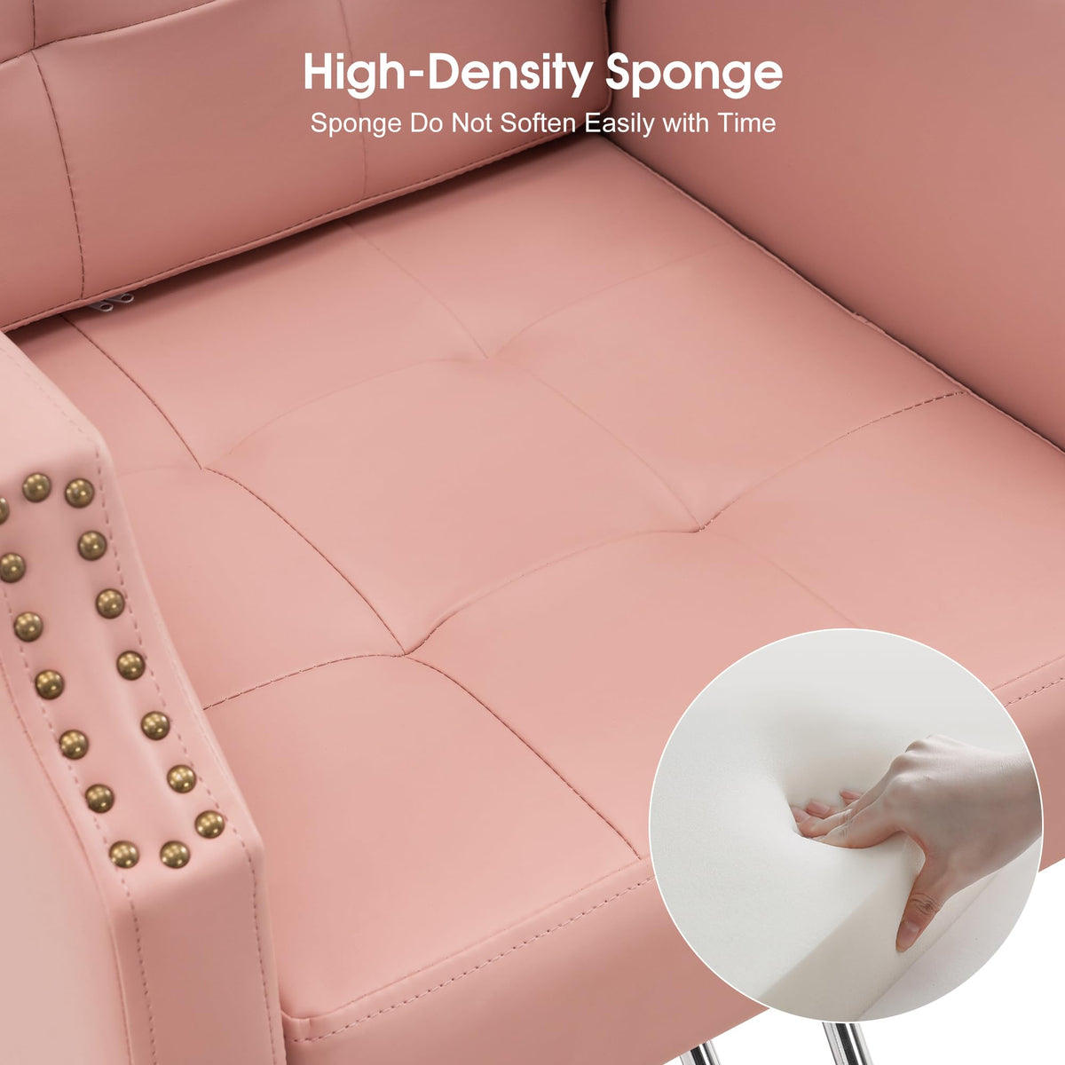 BarberPub Classic Salon Chair for Hair Stylist,Hydraulic Barber Styling Chair,Beauty Salon Spa Equipment 8818 (Pink)