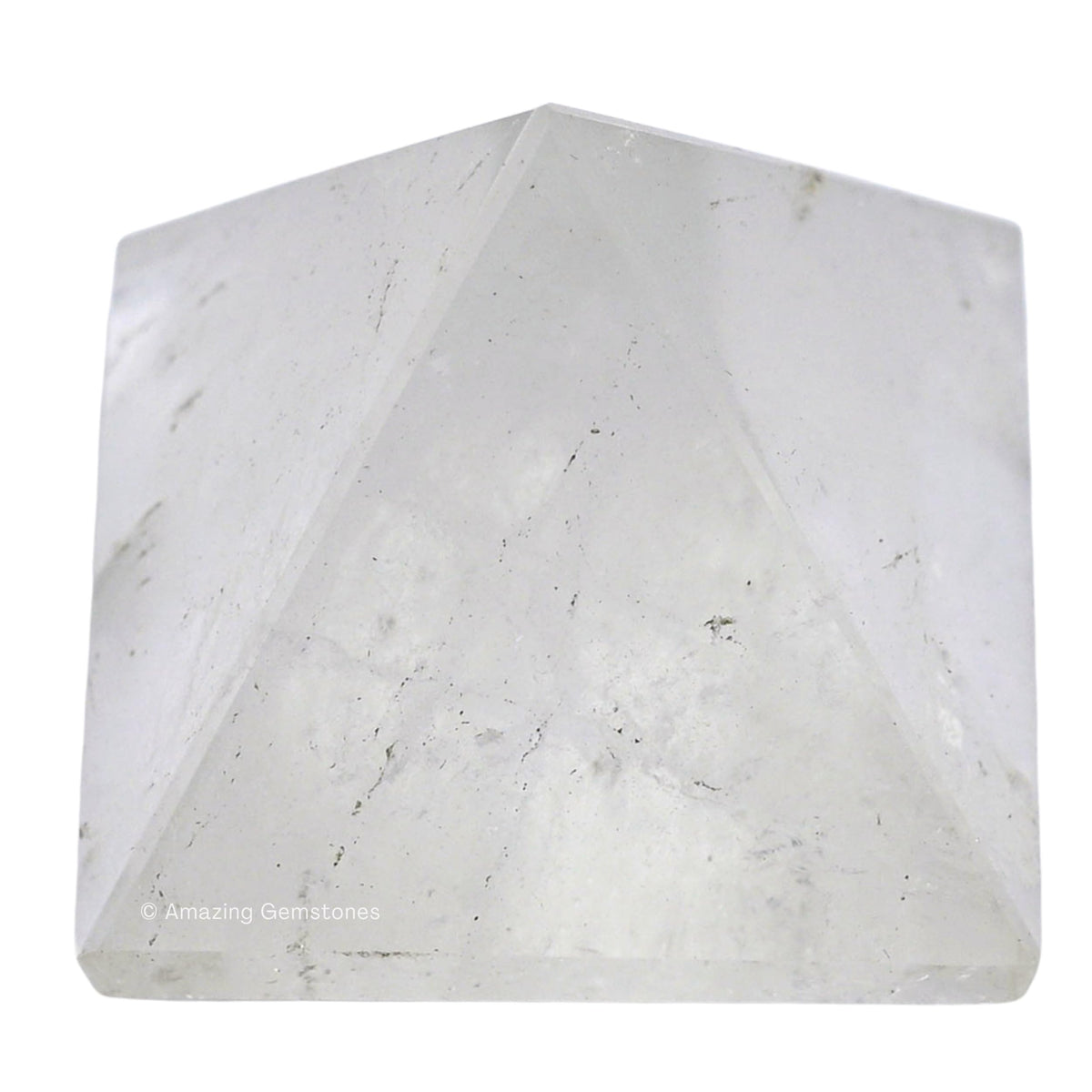 Amazing Gemstone Clear Quartz Pyramid Crystal Healing Stones - 1.5" Great Pyramid Figurine of Natural Stone Pyramid for Meditation, Reiki, Chakra Balancing and Crystal Pyramids Grid