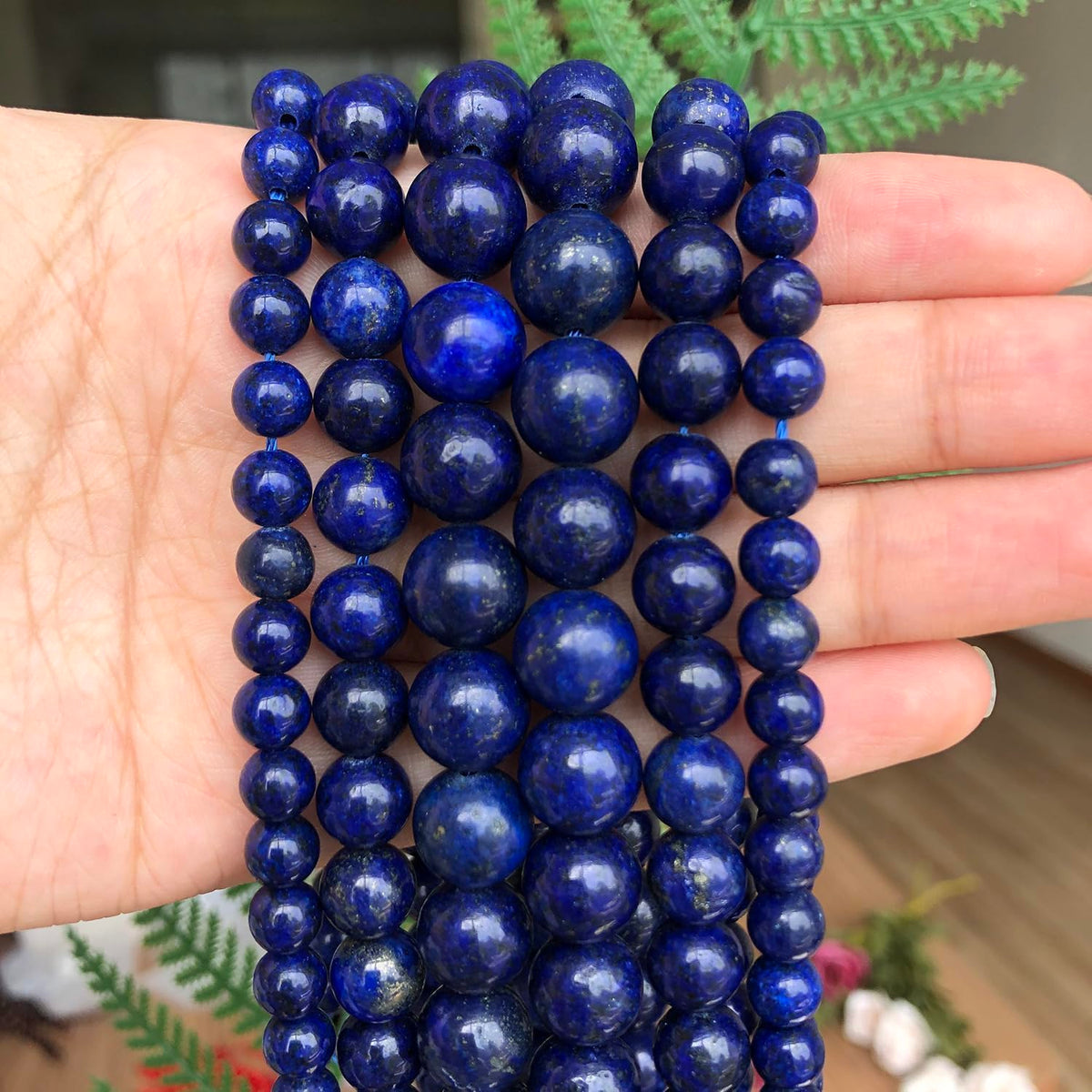 Yochus 45pcs Lapis Lazuli Beads，8mm Healing Power Natural Stone Round Loose Beads for Jewelry Making Earring Necklace DIY Crafts