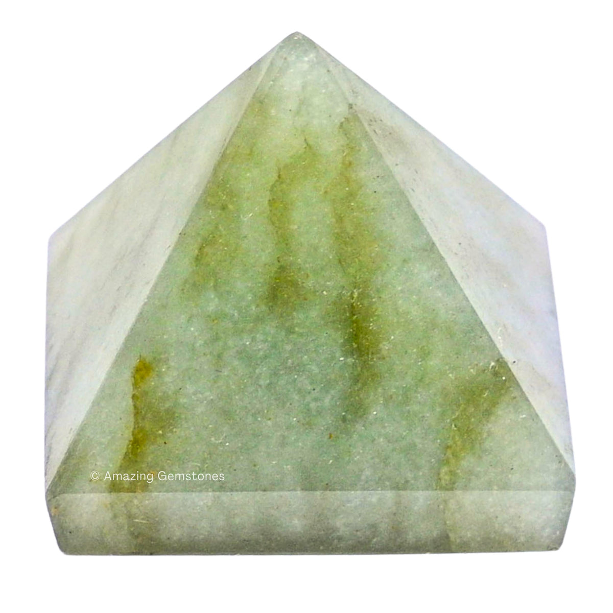 Green Aventurine Pyramid Crystal Healing Stones - 1.5" Great Pyramid Figurine of Natural Stone Pyramid for Meditation, Reiki, Chakra Balancing and Crystal Pyramids Grid