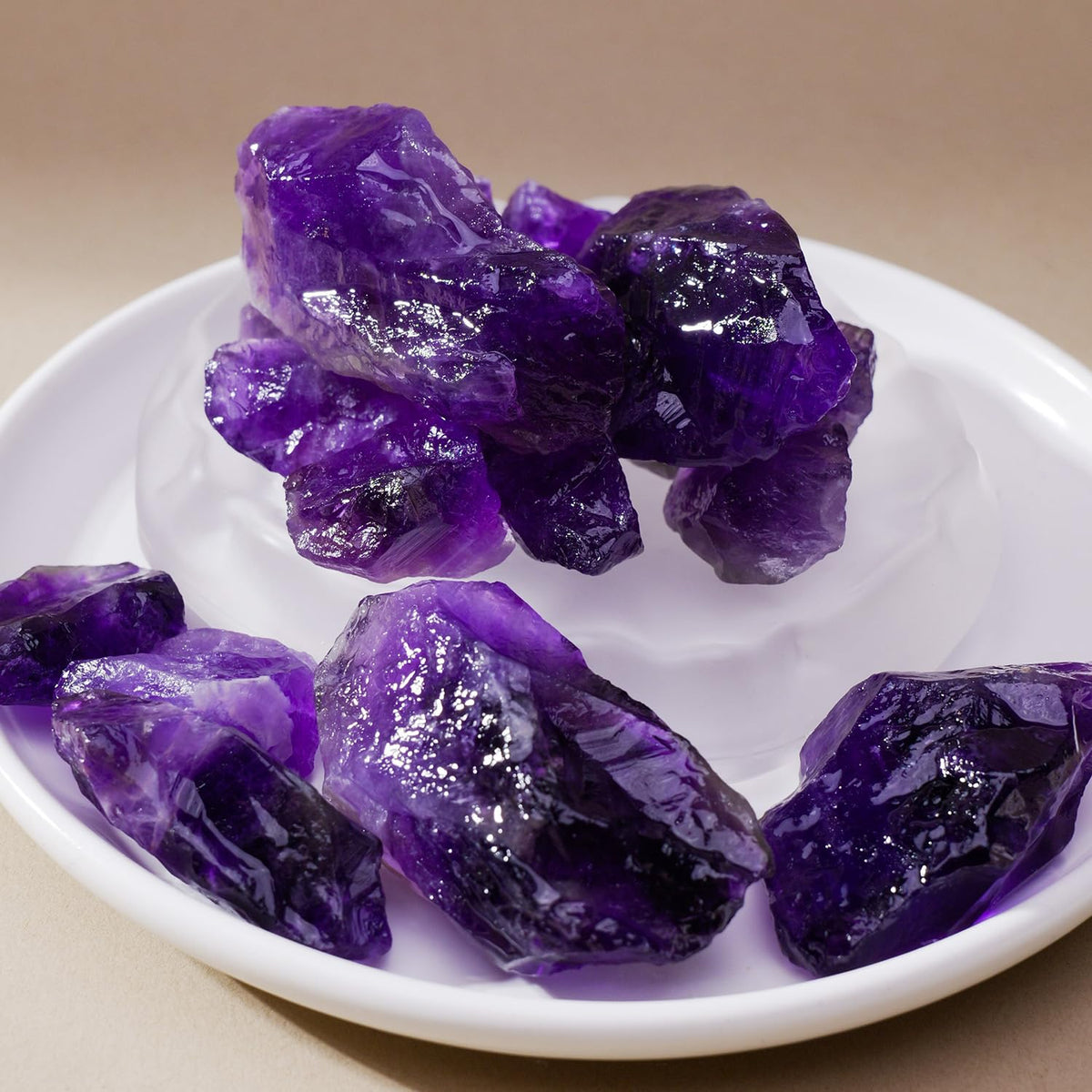 Apengshi 1.2-2'' Amethyst Raw Stone Natural Crystal Healing Crystal and Stone Rough Rocks for Fountain Home Garden Decor Meditation