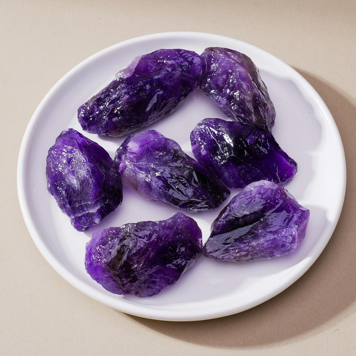 Apengshi 1.2-2'' Amethyst Raw Stone Natural Crystal Healing Crystal and Stone Rough Rocks for Fountain Home Garden Decor Meditation